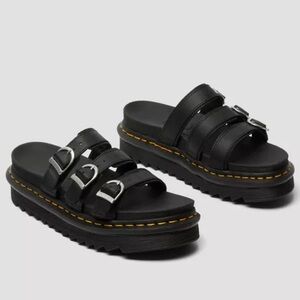 Dr. Martens Blaire Leather Slide Platform Sandals